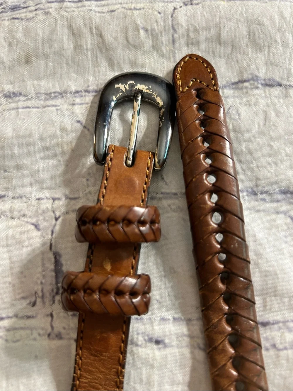JOSEPH ELLIOTT BLACK GENUINE LEATHER GRAND HOTEL BUCKLE ADJUSTABLE BROWN WESTERN